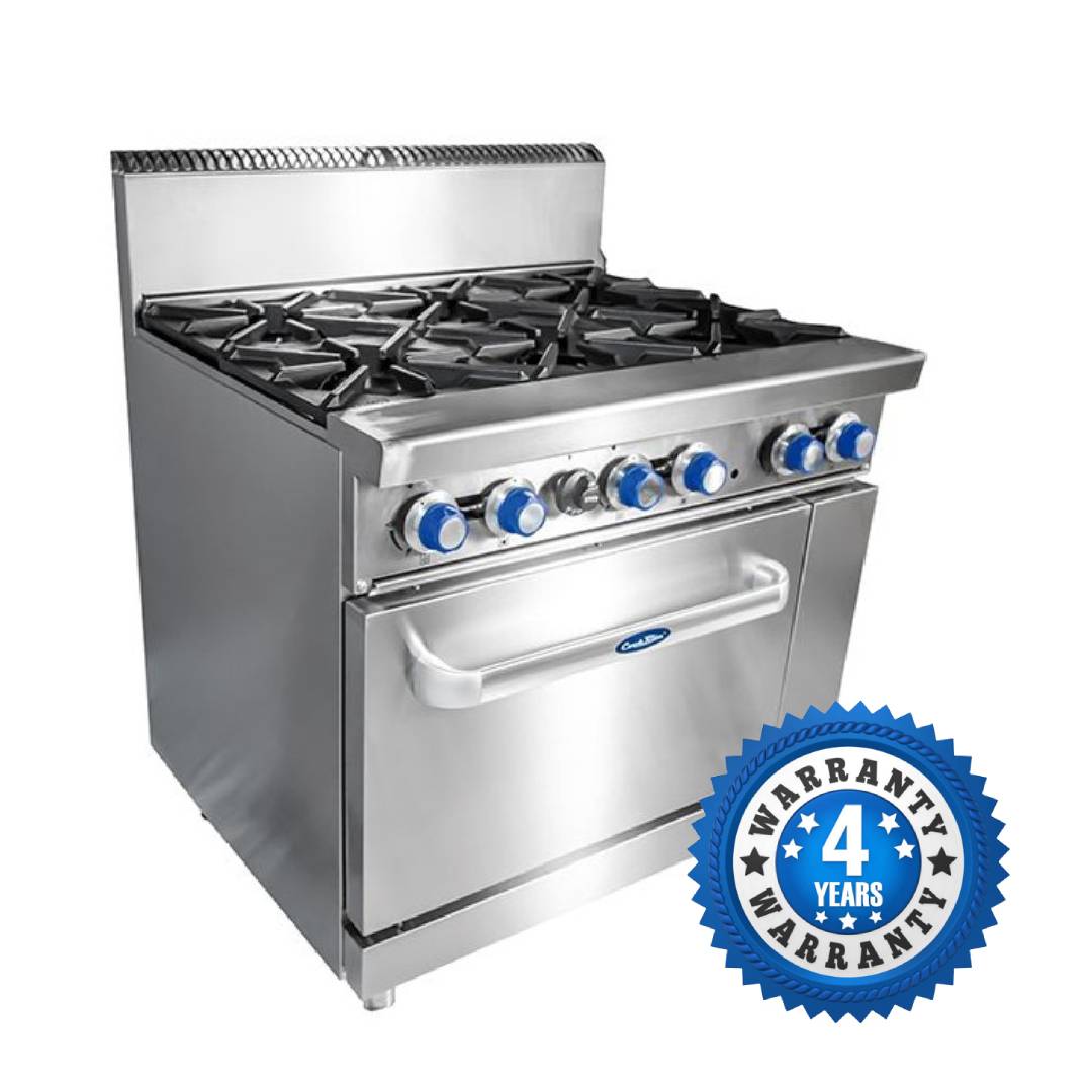 Cookrite Gas 6 Burner with Oven – AT80G6B-O