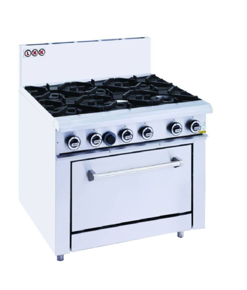 LKK Gas Six Burner with Static Oven – LKKOB6D+O